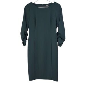DKNY Dark Emerald Green Sheath Party Career Business Dress Women's Size 10